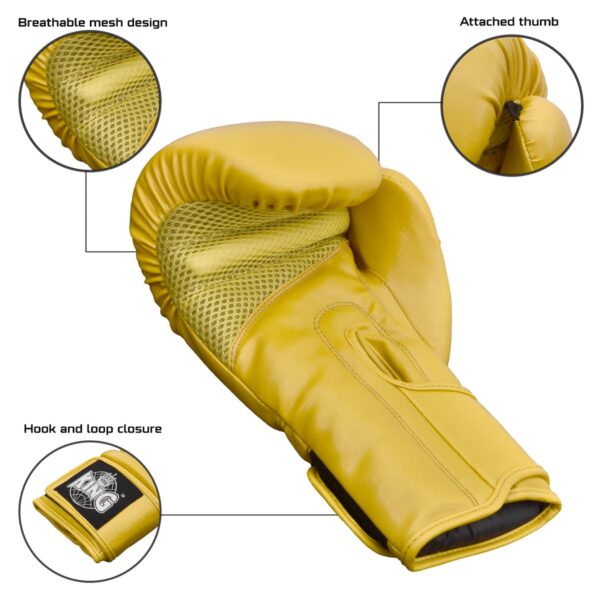 Yellow Carbon Strike Gloves 16oz Gloves